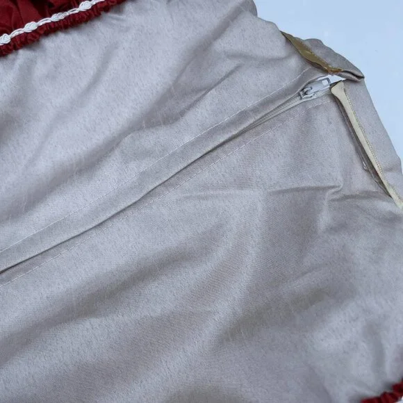 Vtg 70s Handmade Prairie Dress Ruffle Puff Sleeve Cottagecore Maxi Floral Size L - Picture 6 of 8